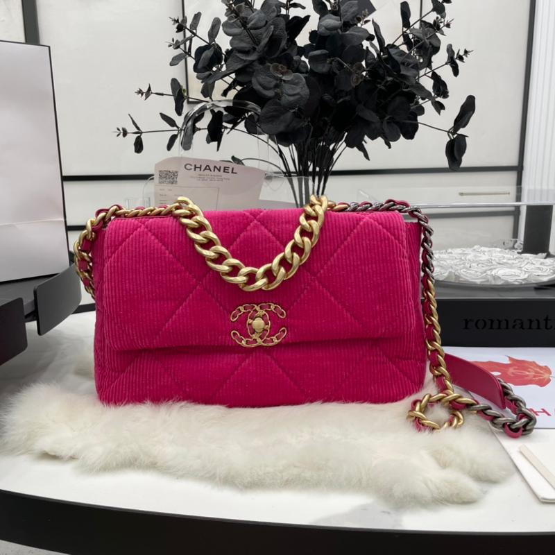 Chanel Handbags AS1161 Corduroy Rose